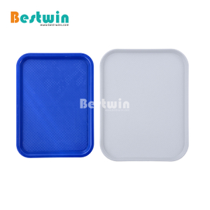 Hotel Restaurant Coffee Beer Bar Non Slip Brown Green Blue Red Plastic Fast Food Serving Tray
