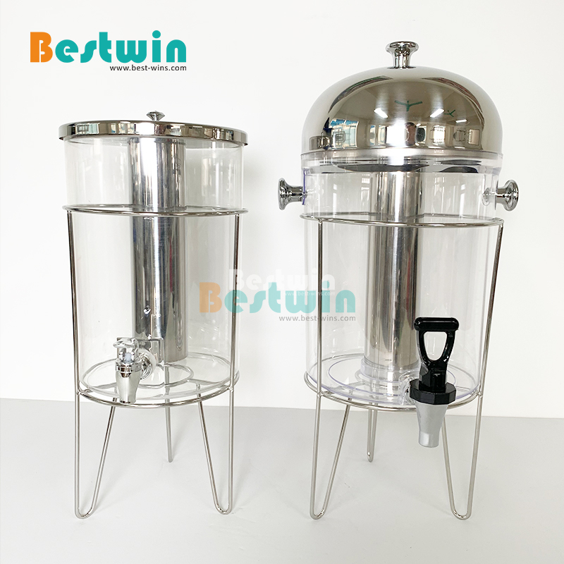 Economy 7L 8L Stainless Steel Stand Polycarbonate Container Beer Wine Cold Drink Juice Beverage Dispenser 